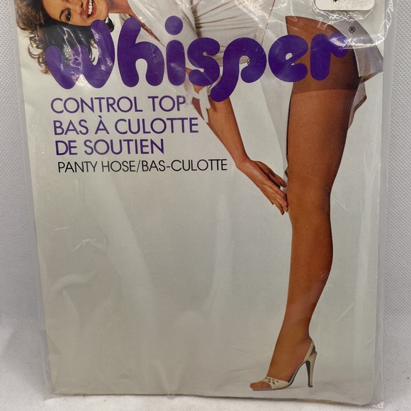 Whisper Control Top Pantyhose Nylons Spice Size Medium 6855 Sandalfoot - Picture 4 of 9